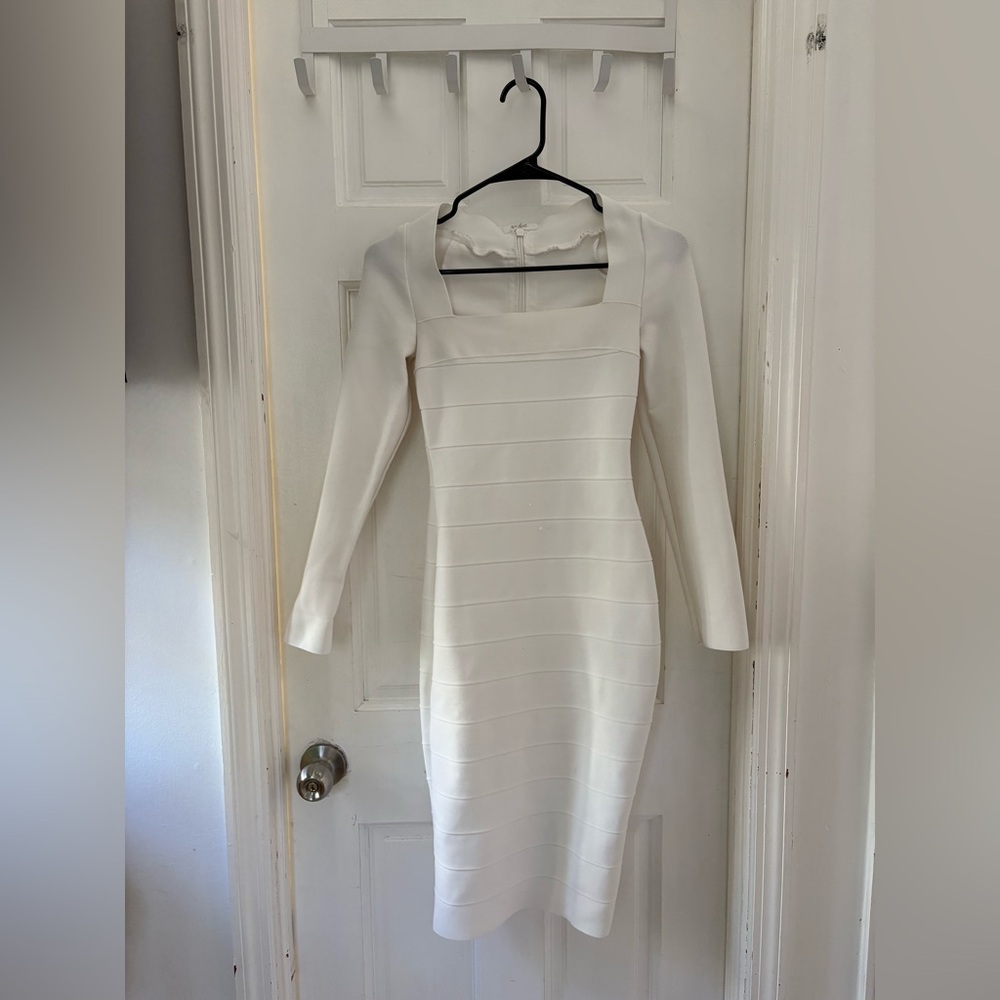 Bcbg white bodycon dress, XS